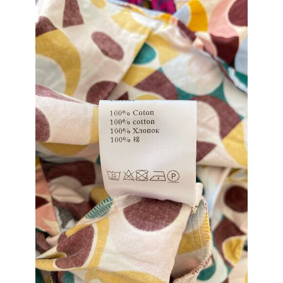 LA DOUBLE J Honeybun Cotton Poplin Mini Ruffle Flare Resort Dress Gumball Print - Picture 16 of 16